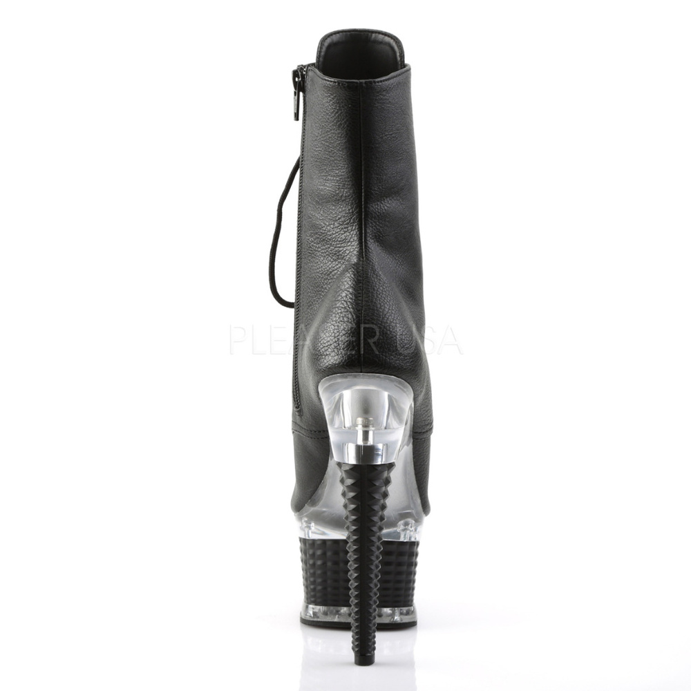 Platform High Heels Lace Up Stripper Ankle Boots - Picture 4 of 5